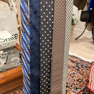 Set of 5 ties classic skinny ties various brands